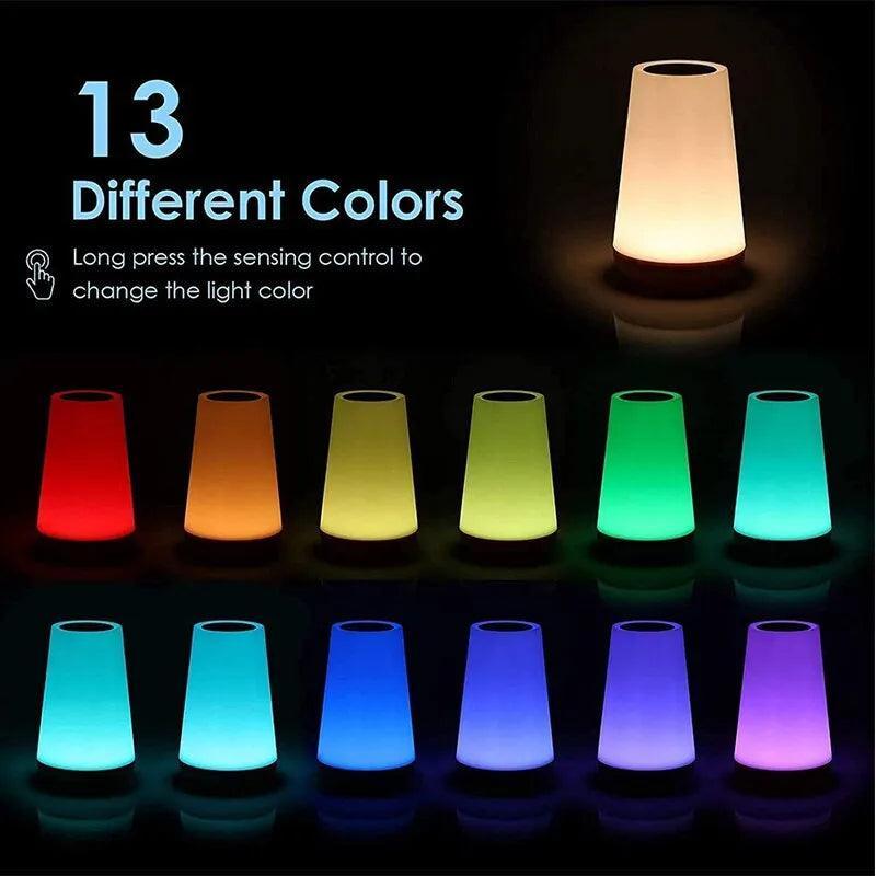Luminária com 13 cores Recarregável, Controle Remoto e com Temporizador - ÚtilHoy